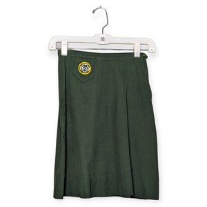 Vintage Cadette Girl Scout Dark Green Skirt